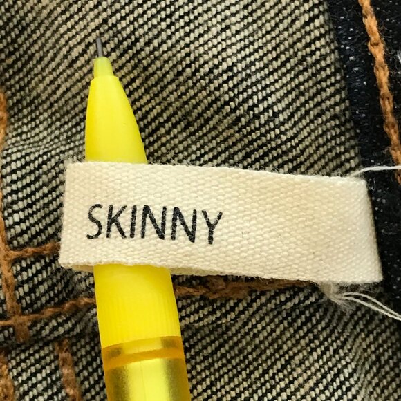 Rag & Bone Skinny Jeans Women 26 Blue Paint Splatter Low Rise Dark Wash Stretch - Picture 4 of 13